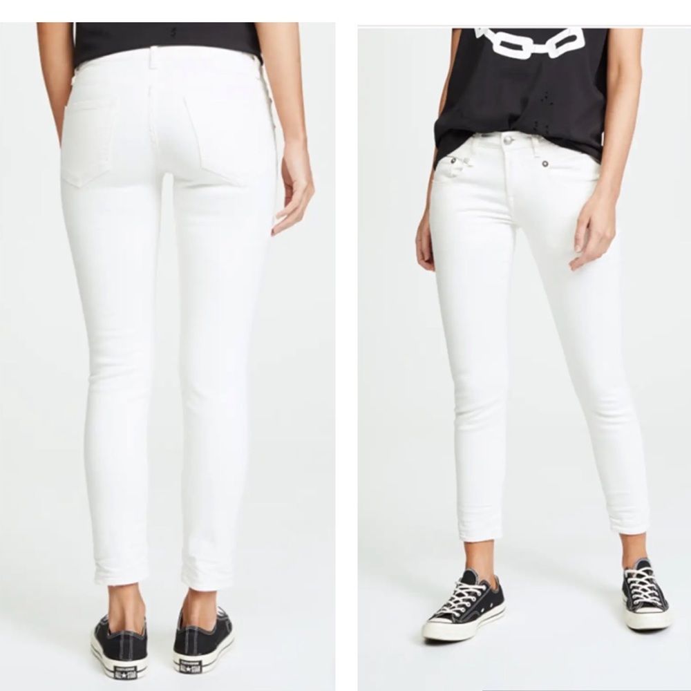 R13 Boy Skinny White Jeans Size 28 Made in Italy